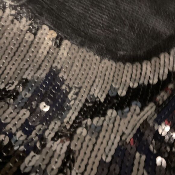 Gallery Sequin Chenille Sweater Women’s Large Long Sleeve‎ Black NWT - Picture 7 of 7